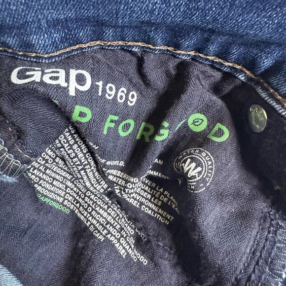 GAP 1969 Perfect Boot Jeans Bootcut Stone Wash Denim Stretch Y2K Flare 31 R - Picture 4 of 5